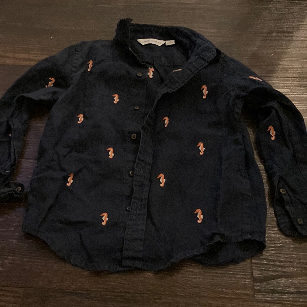 Janie and Jack long sleeve button down shirt